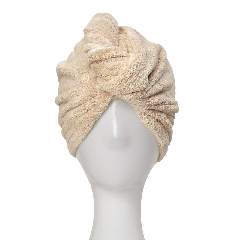 [Australia] - Hair Dry Towel Wrap for Women, 1 Pack Magic Instant Hair Dry Turban for Drying Curly, Thick, Long Hair (brown) 
