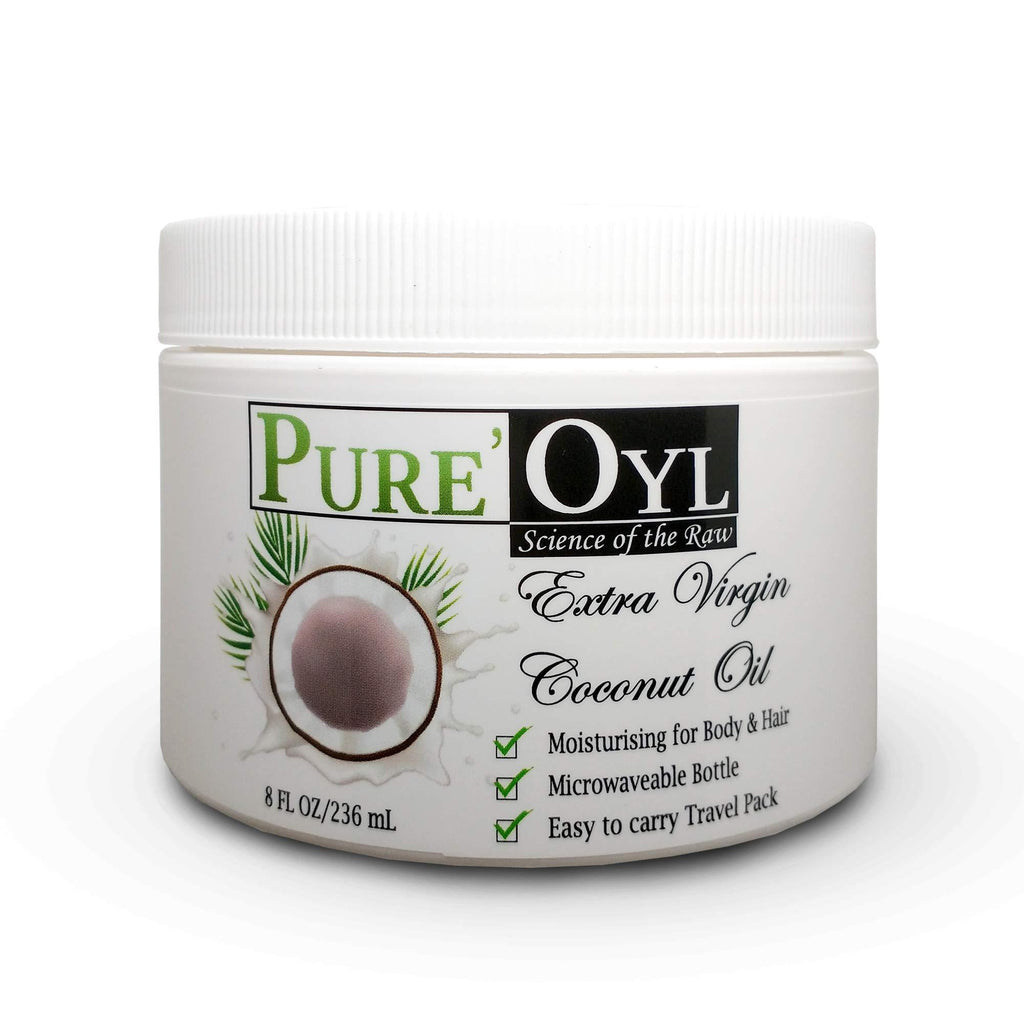 [Australia] - Pureoyl Cold Pressed 100% Extra Virgin Coconut Oil 8 Fl Oz for face and hair | Easy to melt Microwaveable Spill free bottle | Ideal for Travel Bag and Purse | My personal pack 