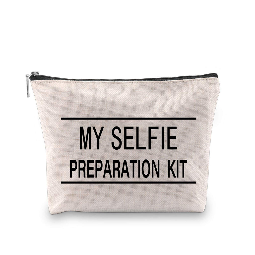 [Australia] - MBMSO My Selfie Preparation Kit Makeup Bag Funny Cosmetic Bag Novelty Gifts for Makeup Lovers (Makeup Bag) 