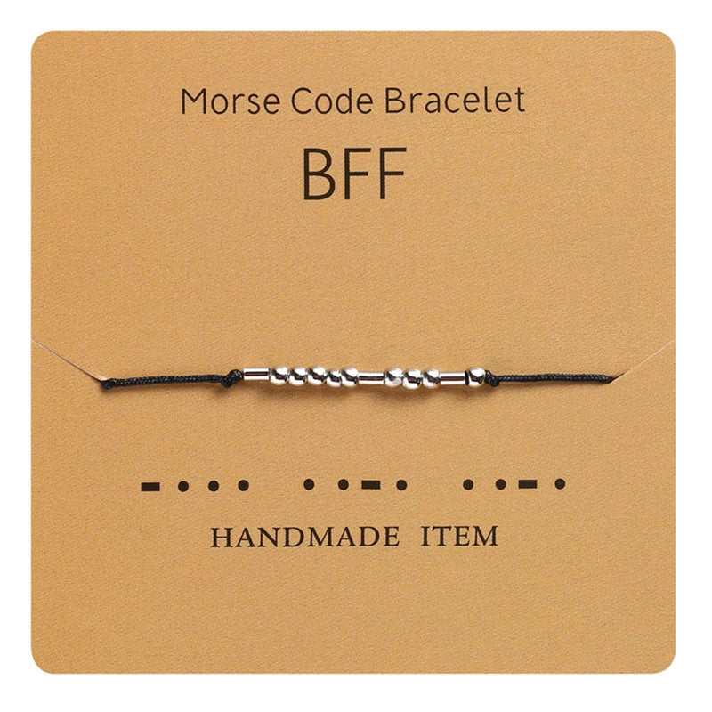 [Australia] - MRSXXNTY Morse Code Bracelet Keep Fucking Going Adjustable Bracelet Beads on Silk Cord Friendship Inspirational Jewelry Gifts for Her BFF 