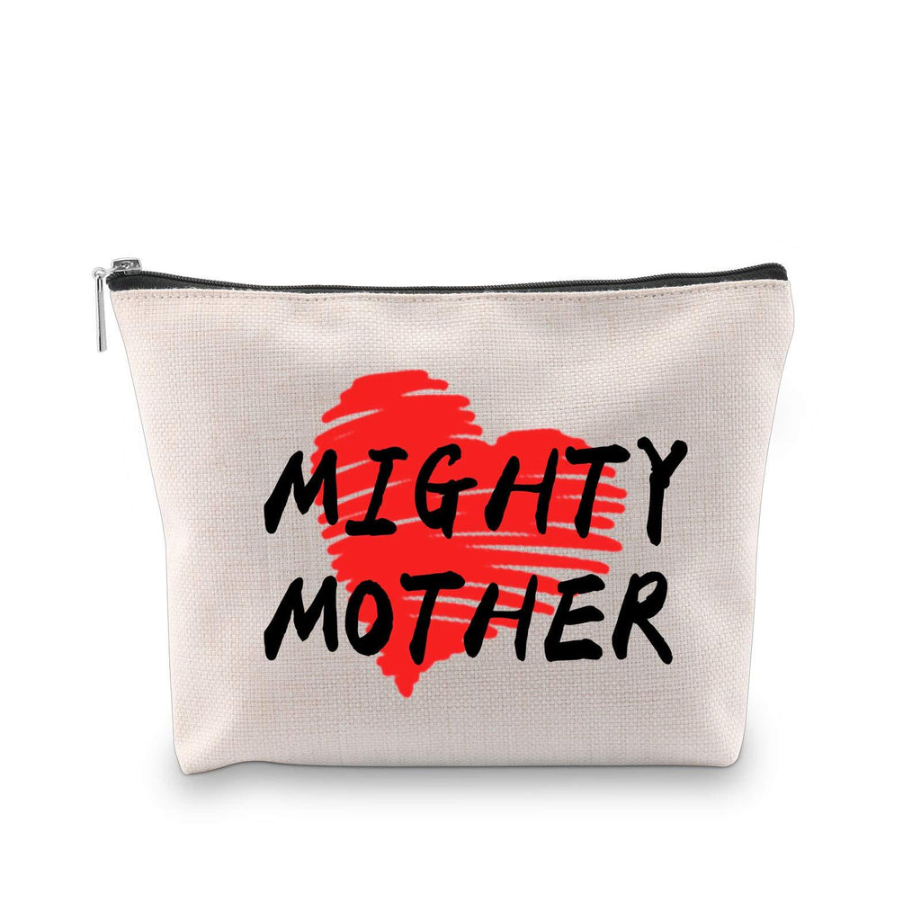 [Australia] - MBMSO Mighty Mother Makeup Bag Mom Cosmetic Bag Travel Makeup Pouch Inspirational Gifts for Mom (Makeup Bag) 