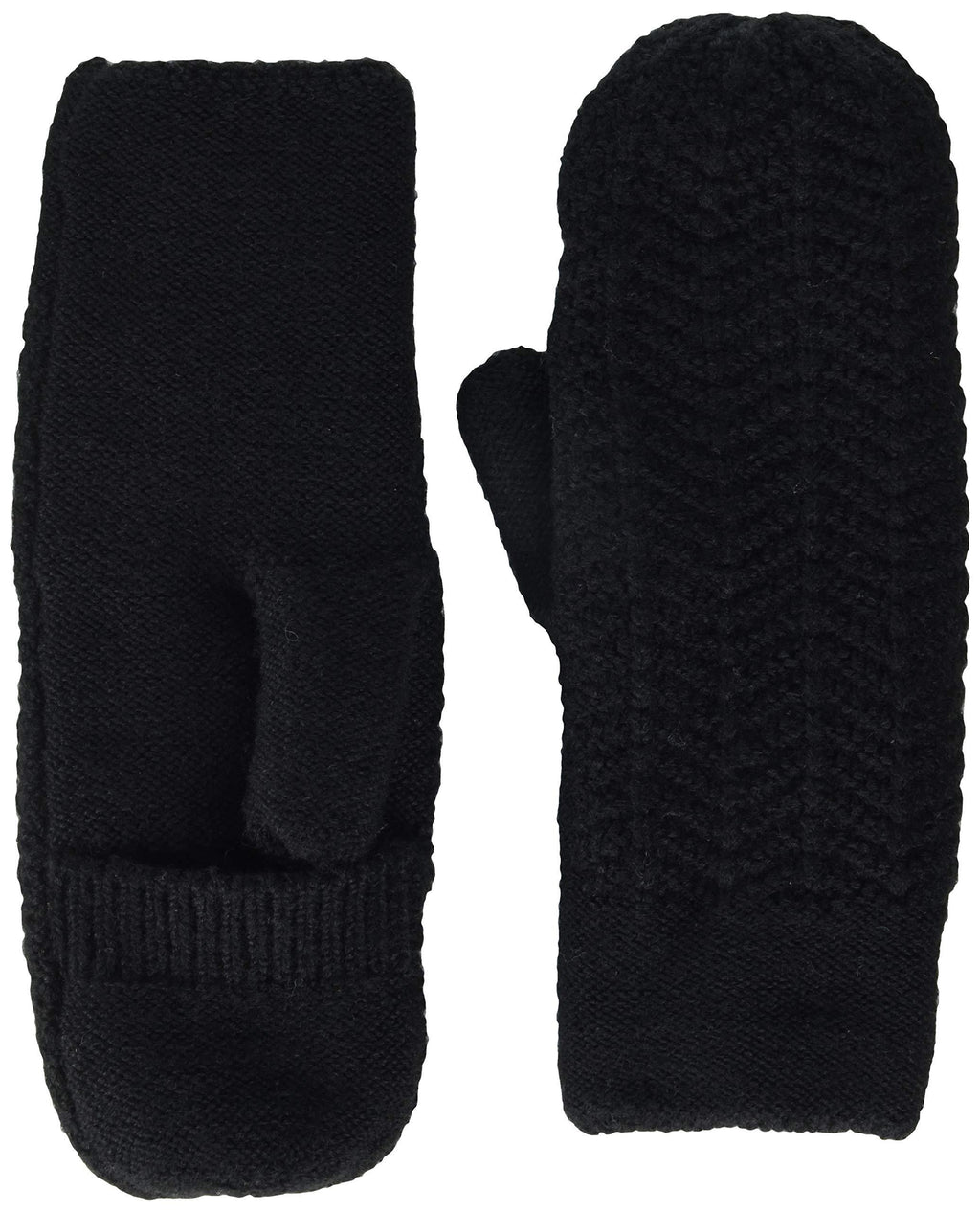 [Australia] - VIA By SKL Style Women's Recycled Knit Mittens One Size Black 