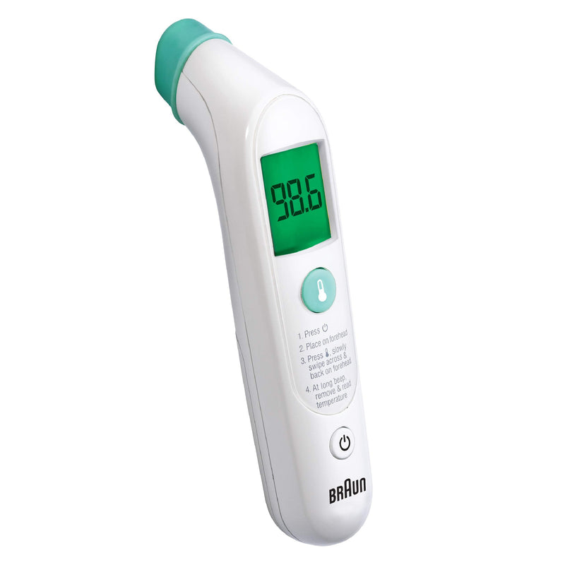 [Australia] - Braun TempleSwipe Thermometer - Digital Thermometer with Color Coded Temperature Guidance - Thermometer for Adults, Babies, Toddlers and Kids 