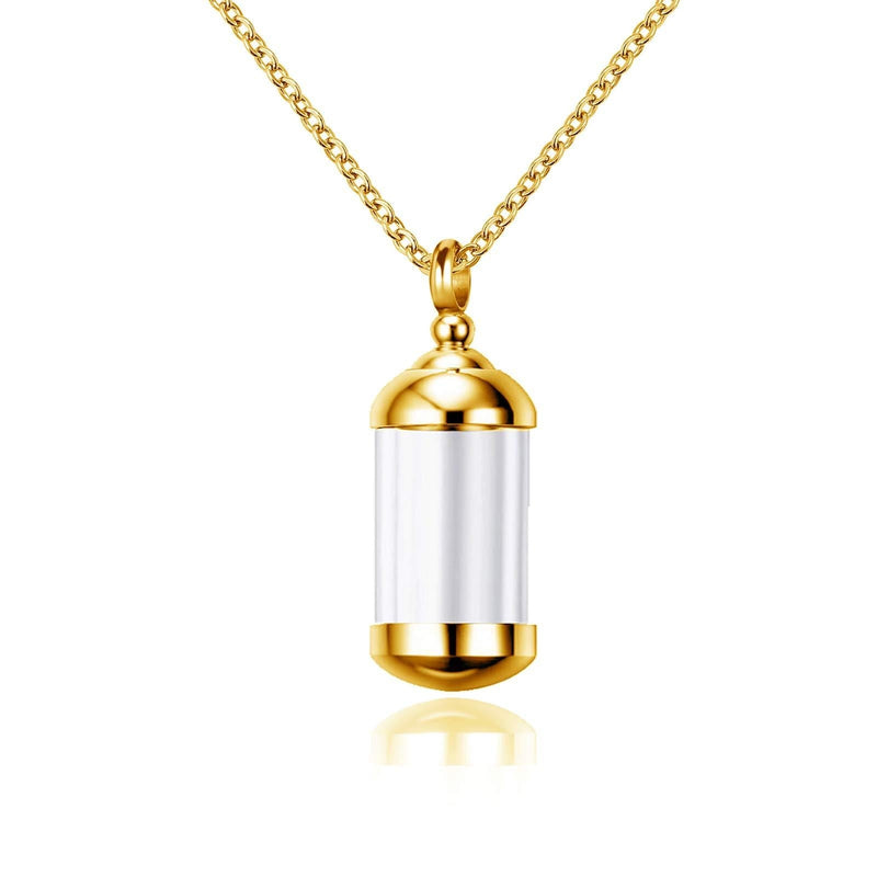 [Australia] - TCHYUN Urn Necklaces for Ashes Dad Pet Dog Mom Baby Cat Grandma Grandpa Husband Sister Wife Daughter Cremation Memorial Pendant Keepsake Stainless Steel Gold 
