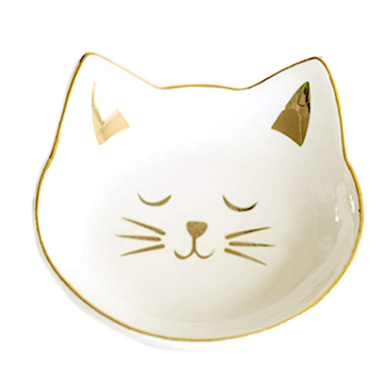 [Australia] - HEKEUOR Cat Ring Holder Ceramic Jewelry Holder for Earrings Necklace Bracelet Organizer Display Cat Jewelry Holder Dish (White Cat (Big)) White Cat (Big) 