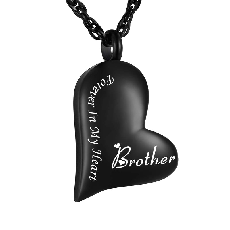 [Australia] - XIUDA Urn Necklace for Ashes Forever in My Heart Pendant Cremation Necklace Stainless Steel Ashes Jewelry for Dad Mom Brother 