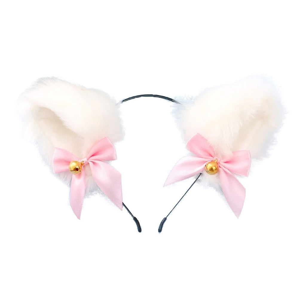 [Australia] - Faylay Cosplay Girl Plush Furry Cat Ears Headwear Accessory for Cam Girl Party 1-bmblfhdj 