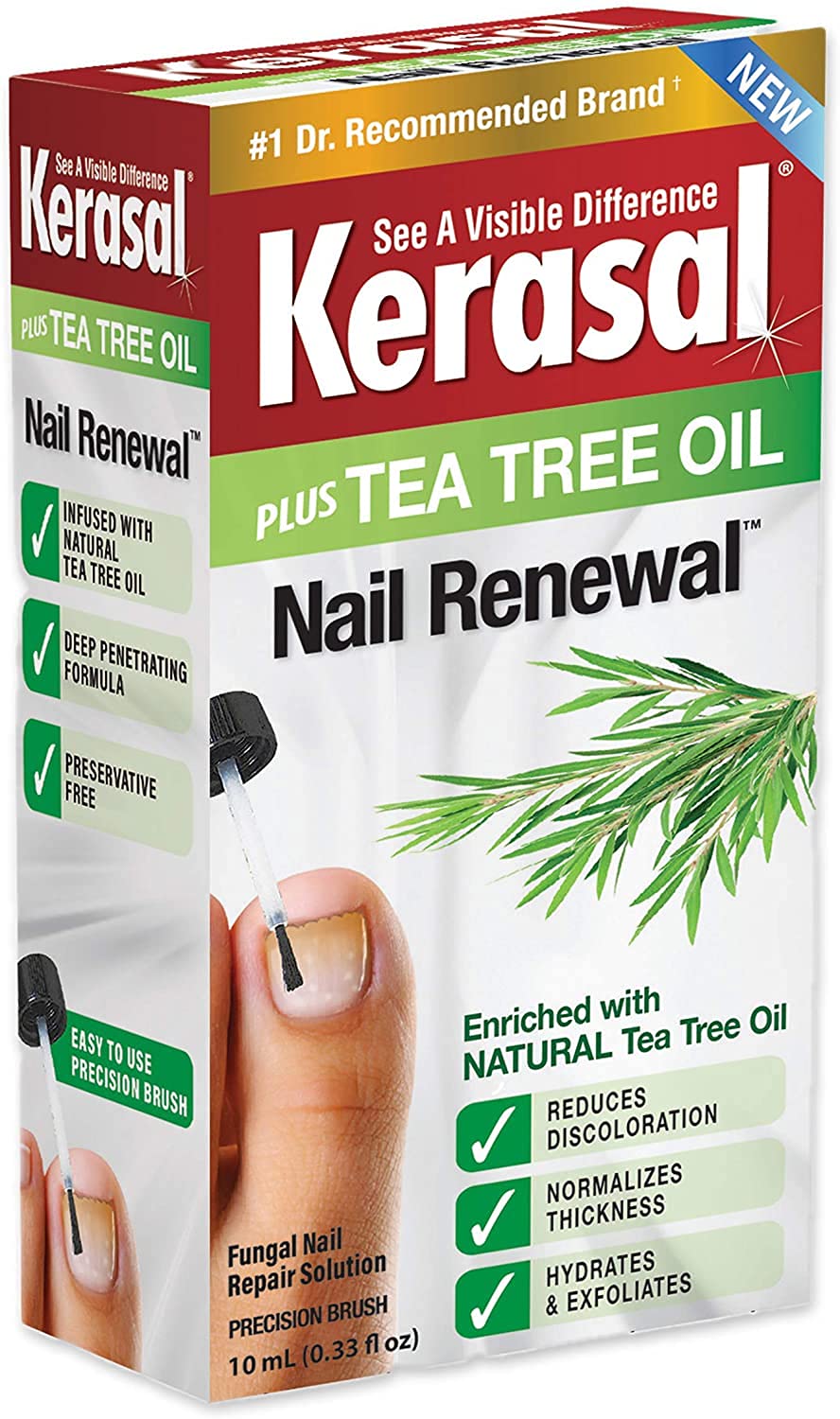 [Australia] - Kerasal Renewal Nail Repair Solution with Tea Tree Oil for Discolored and Damaged Nails, 0.33 Oz 