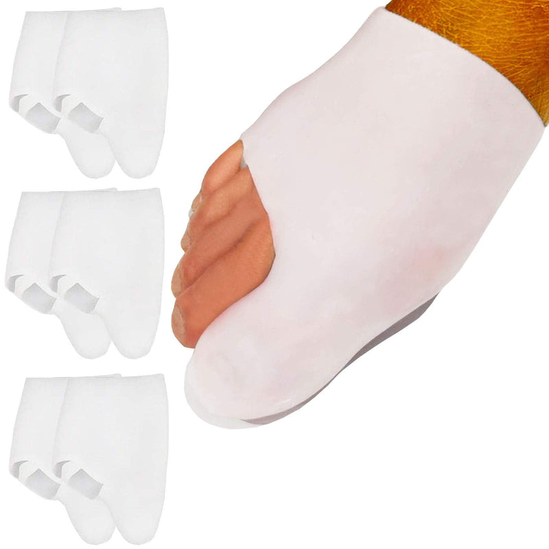 [Australia] - Reppkyh Gel Bunion Protector Shield- 6 Pack Silicone Bunion Sleeve, Bunion Cushions Bunion Guard for Big Toe, Relieve Foot Pain from Friction, Rubbing and Pressure White Big Toe 