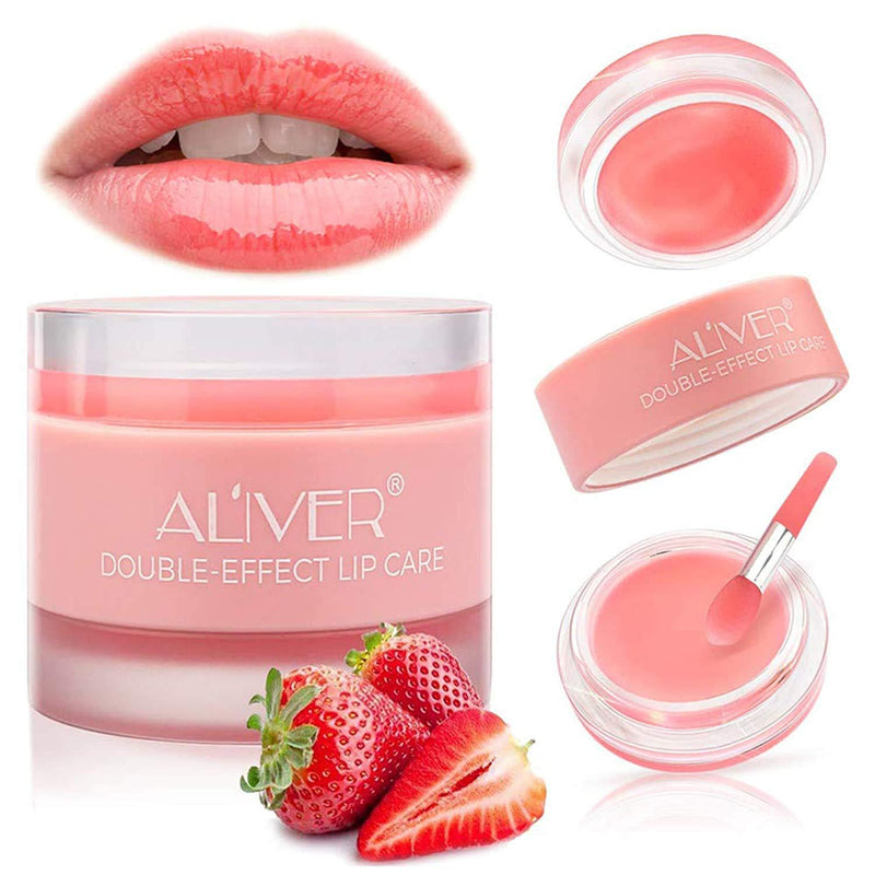 [Australia] - Double Effect Lip Sleep Mask with Lip Scrubs Exfoliator & Moisturizer,Effectively Remove Dead Skin and Intensive Lip Repair Treatment,Nourishing Hydrating,Repairs Dry,Chapped,Peeling,Cracked Lips 