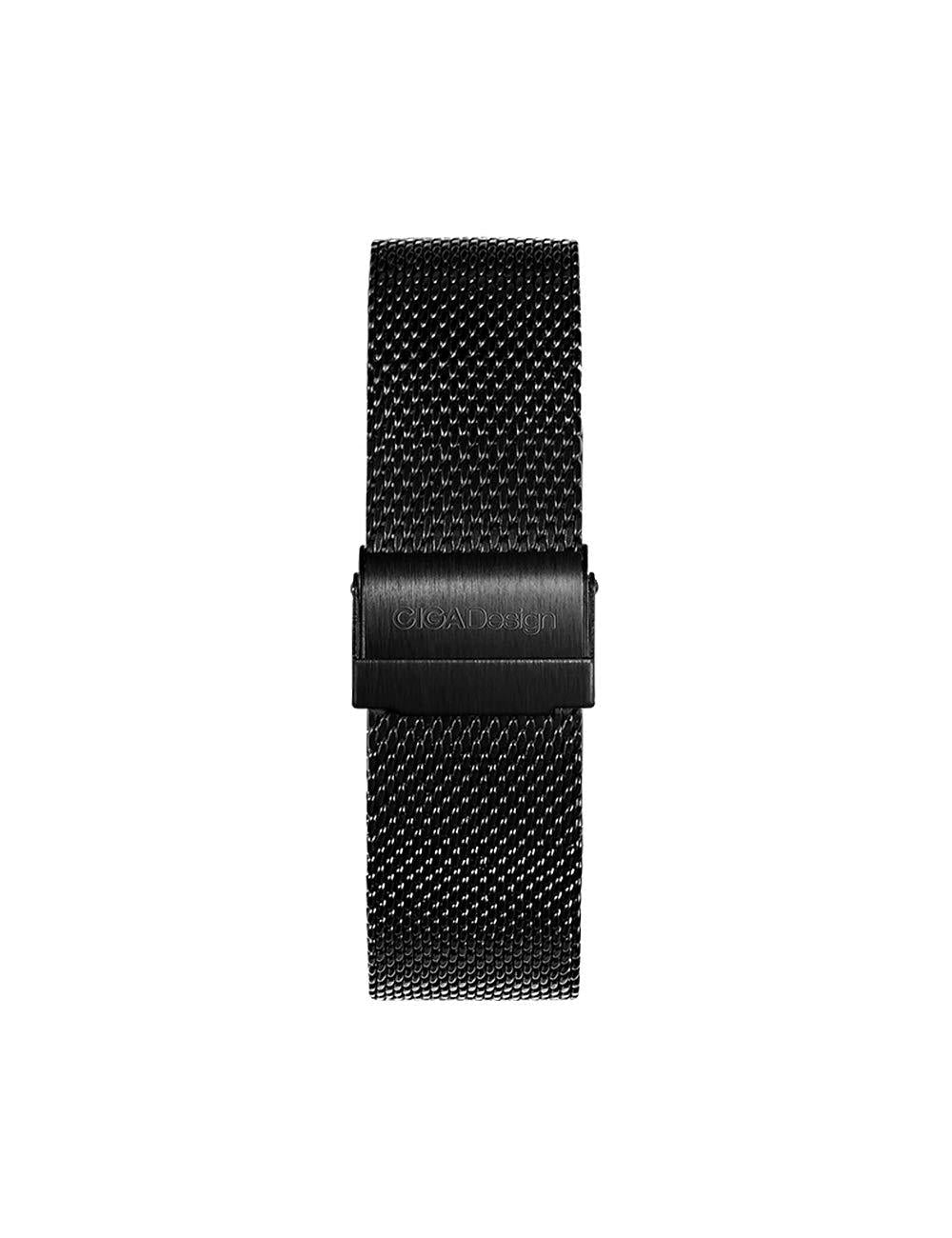 [Australia] - Thin Mesh Stainless Steel Watch Bands Light Replacement Watch Straps Polished Bracelets for Men Women 22mm Black 