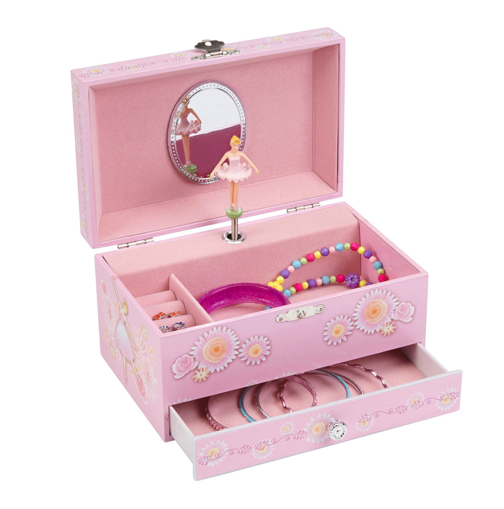 [Australia] - Jewelkeeper Pink Girl's Ballerina Musical Jewelry Box with Pullout Drawer, Jewel Storage Organizer Case, Swan Lake Tune 