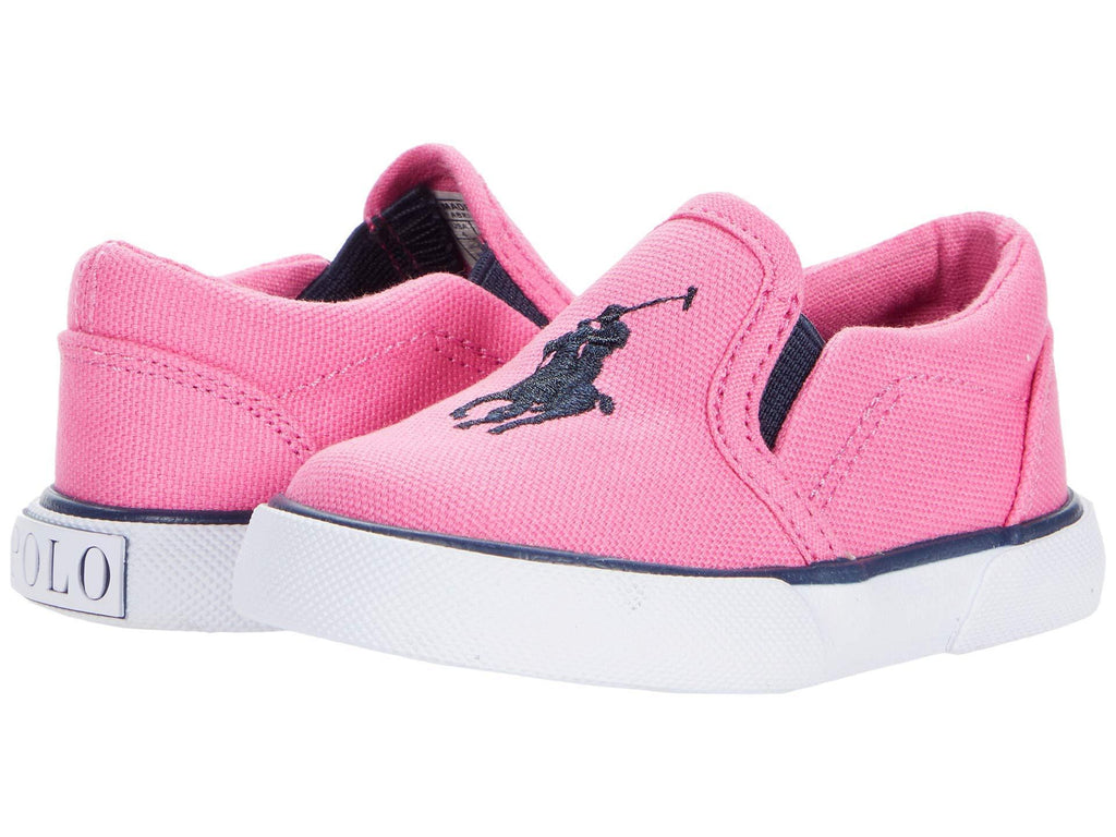 [Australia] - Polo Ralph Lauren baby-girls Bal Harbour Iii (Toddler) 4 Toddler Baja Pink/Canvas/Navy Pony Player 