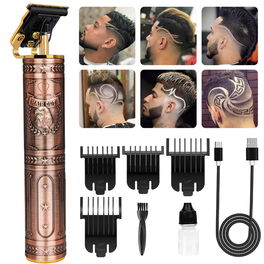 [Australia] - Zero Blade Hair Trimmer Bald Eagle Design Cordless Pro Li T Blade Trimmer Outlining Hair Trimmers Professional Hair Clippers for Man Zero Gapped Hair Trimmer 