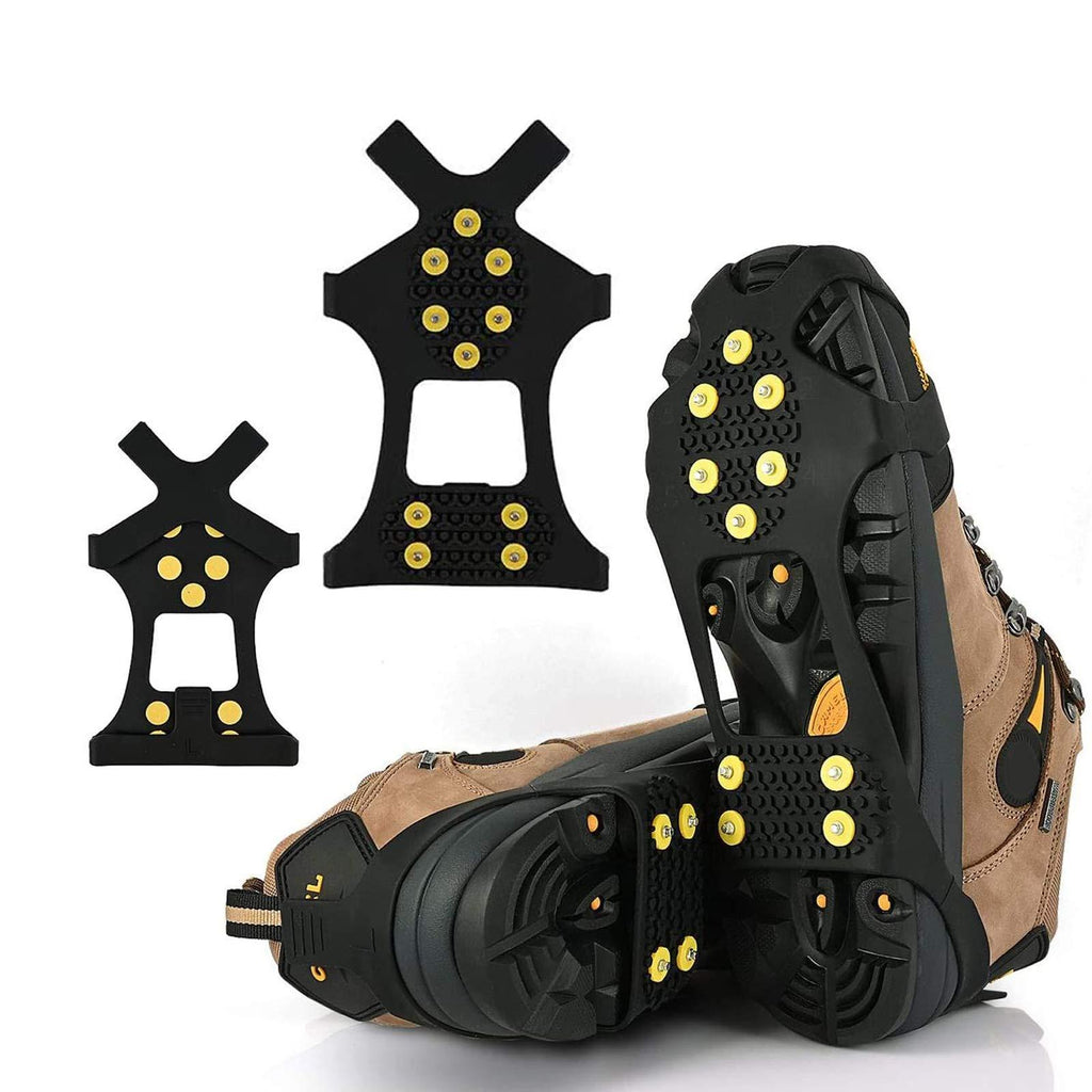 [Australia] - PINGAN Ice Cleats, Ice Grips Traction Cleats Grippers Non-Slip Over Shoe/Boot Rubber Spikes Crampons Studs Crampons Large 