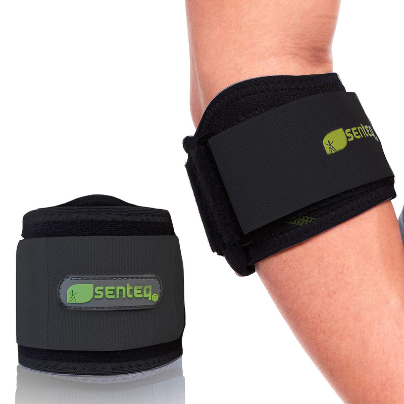 [Australia] - SENTEQ Tennis Elbow Brace for Tendonitis and Tennis Elbow for Men and Women Golfers Forearm Pain Relief Strap Braces Neoprene Wraps BLACK 1 