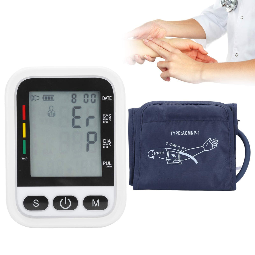 [Australia] - Blood Pressure Monitor, Voice Broadcast Arm Heart Rate Monitor with Large Lcd Display Screen and Fonts, for Middle‑aged and Elderly People(#1) #1 