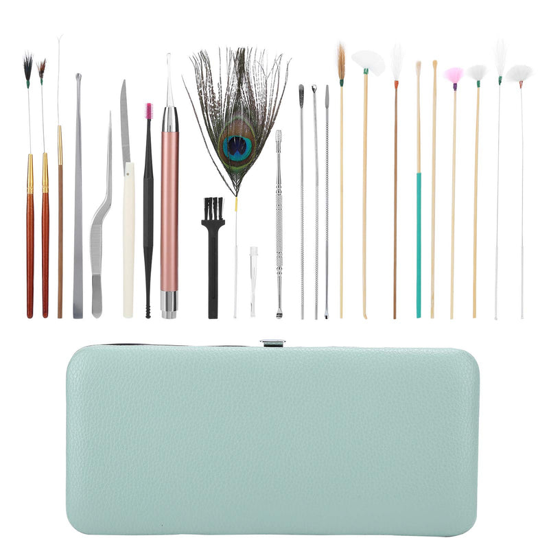 [Australia] - Ear Wax Removal Tool, 23psc Spiral Ear Pick Sets Double Ended Ear Scoop Spoon Ear Care Supplies for Woman Man Earwax Removal Ear Cleaning Tools Set(23 Mint Green Ear Pick Sets) 23 Mint Green Ear Pick Sets 