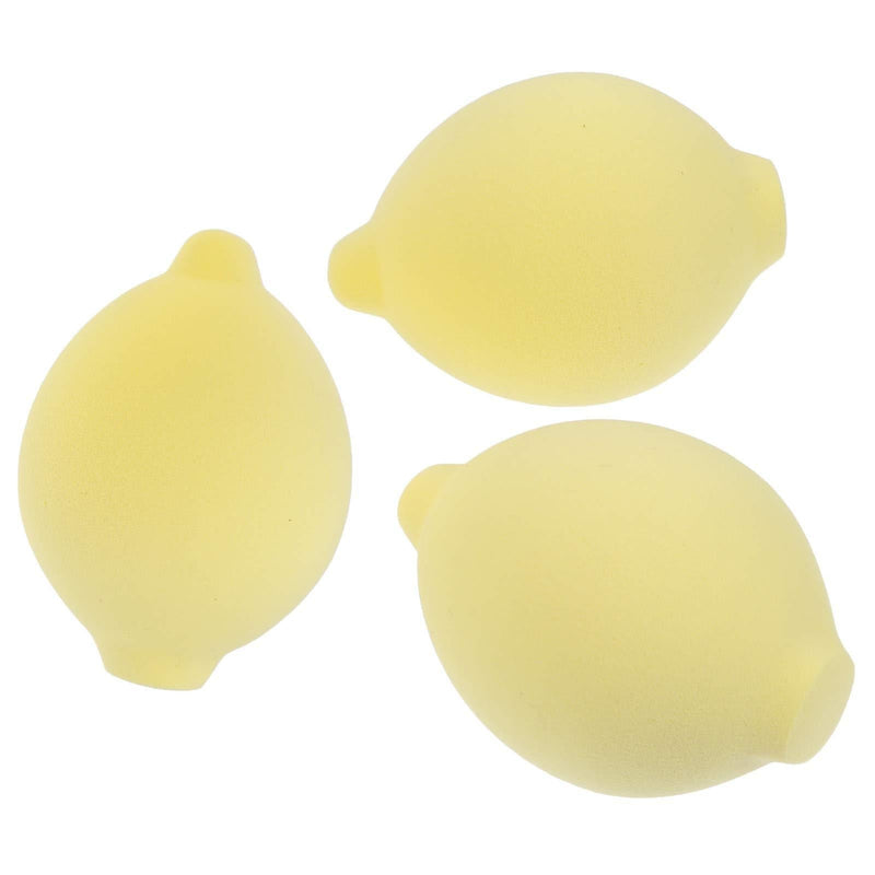 [Australia] - Lurrose 3pcs Blender Foundation Beauty Sponge Cute Fruit Shaped Cosmetics Sponge Blender for Liquid Cream Powder Applicators Yellow Lemon 