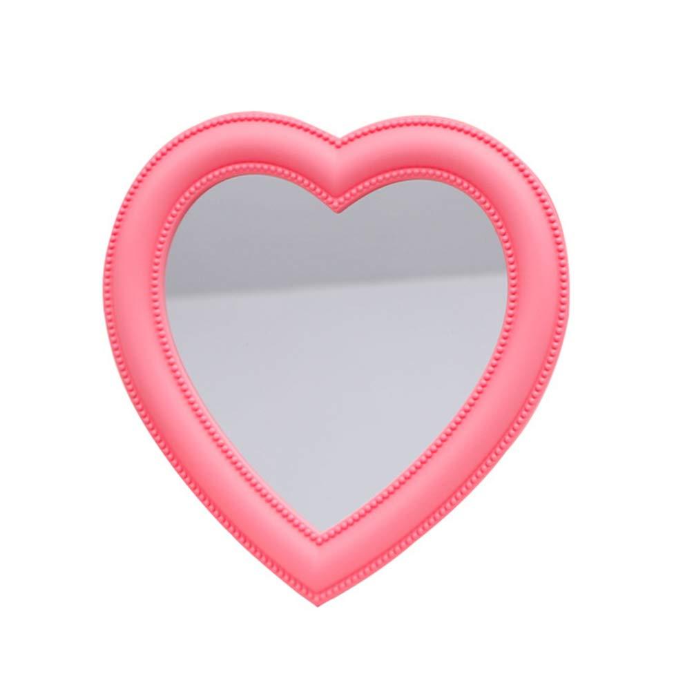 [Australia] - BESPORTBLE Heart Makeup Mirror Heart Shaped Mirror Tabletop Cosmetic Mirror Wall Mirror Vanity Mirror 
