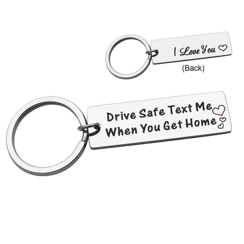 [Australia] - Ikunne Driver Gift Sweet16 Gift Birthday Gift Drive Safe Text Me When You Get Home Drive Safe Keychain Gift for Husband Boyfriend Gift 