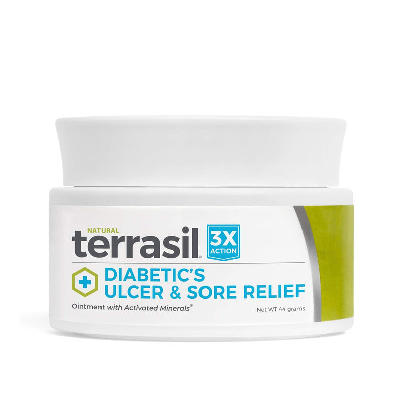 [Australia] - Diabetic Ulcer Cream & Sore Relief - Natural Relief for Diabetic Ulcers with 3X Action for Healthier Skin by Terrasil - 44gm Jar 