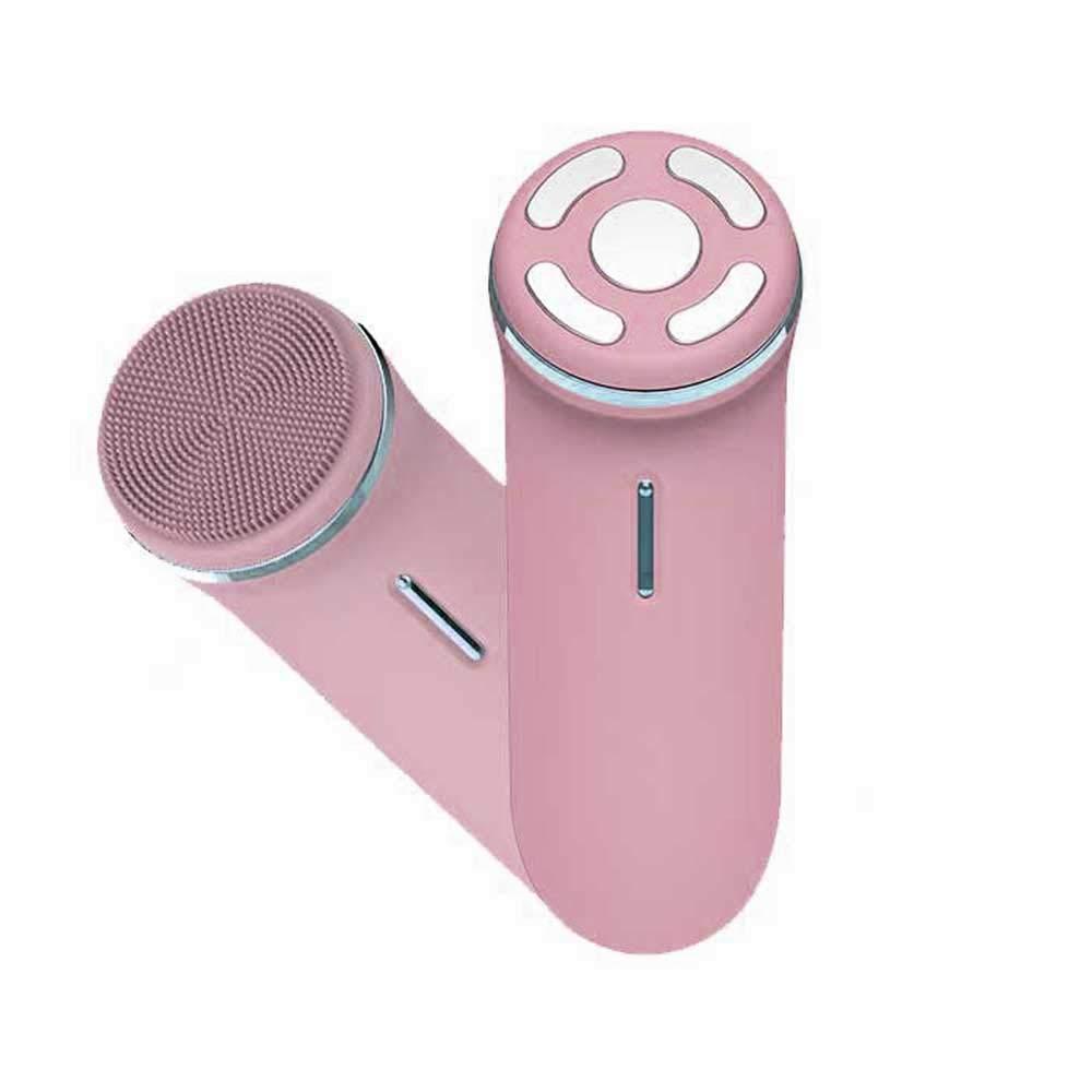 [Australia] - Sonic Facial Cleansing Brush,Vibrating Face Scrubber,IPX7 Waterproof Silicone Electric Face Cleansing Brush Device,5 Speed Modes, Rechargeable,Deep Cleaning for All Skins (Pink) Pink 