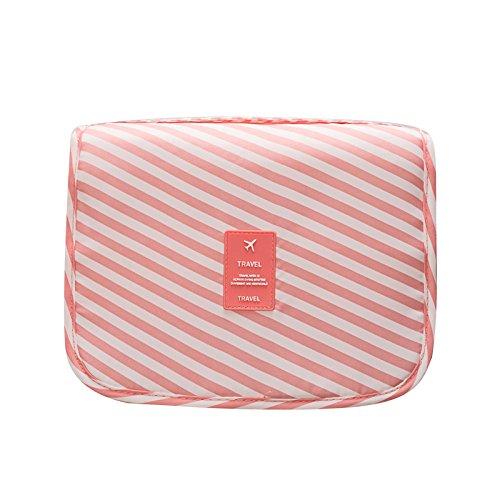[Australia] - Hanging Toiletry Bag for hanging travel bags for toiletries Elastic Band Holders for Toiletries, Makeup, Brushes (Pink) Pink 