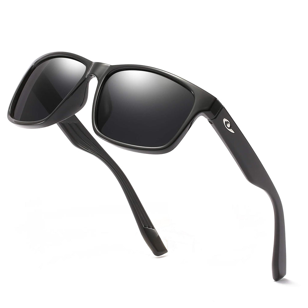 [Australia] - PARANOID Polarized Sunglasses for Men and Women Driving Sports Sun Glasses 100% UV Protection Black 
