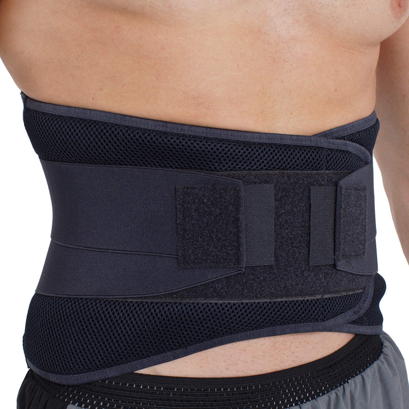 [Australia] - NeoTech Care Adjustable Compression Wide Back Brace Lumbar Support Belt (Charcoal, Size XL) Charcoal 