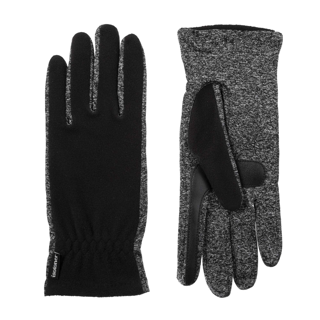 [Australia] - isotoner Women's Unlined Water Repellant Touch Screen Gloves, Black, One Size 