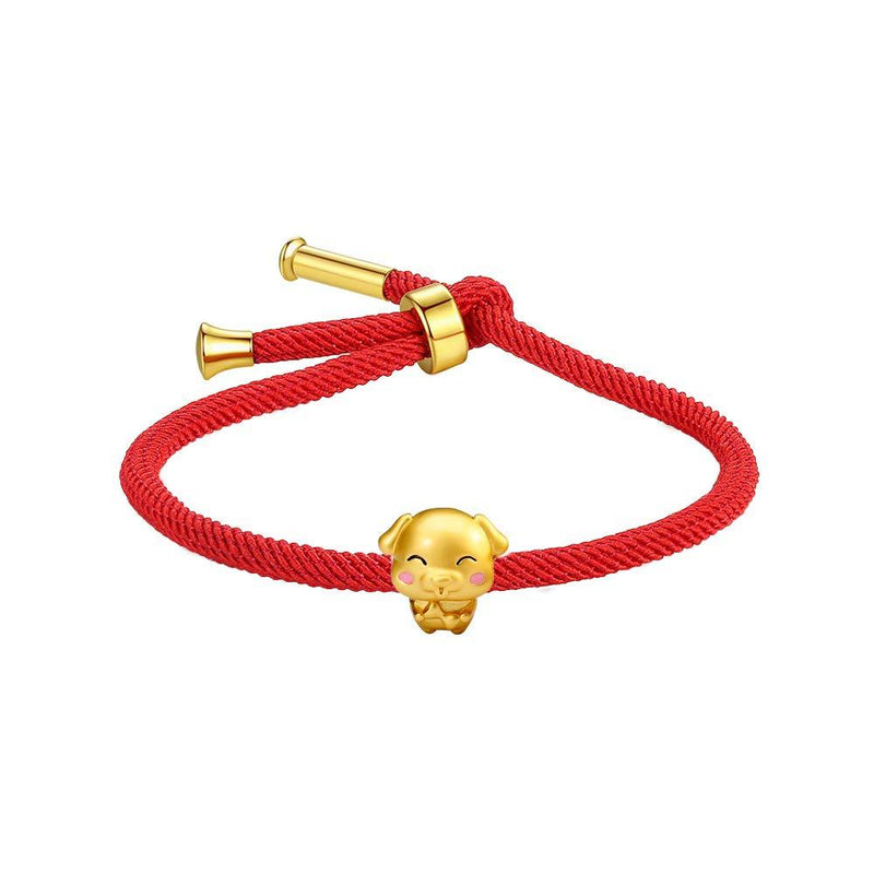 [Australia] - MONIYA Adjustable Red String Bracelet Chinese Zodiac Animal Sign 2021 New Year Lucky Ox Bracelet for Women Dog Bracelet 