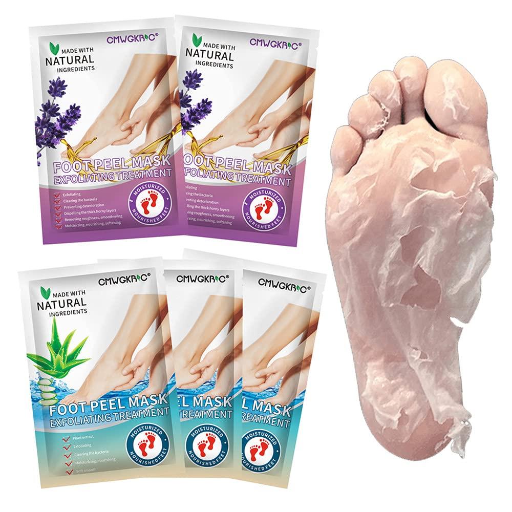 [Australia] - 5 Pack Foot Peel Mask,Exfoliator Peel Off Calluses Dead Skin Callus Remover,Foot Mask for Dry Cracked Feet,Foot Peel Mask with Lavender and Aloe Vera Gel for Men and Women Feet Peeling Mask 