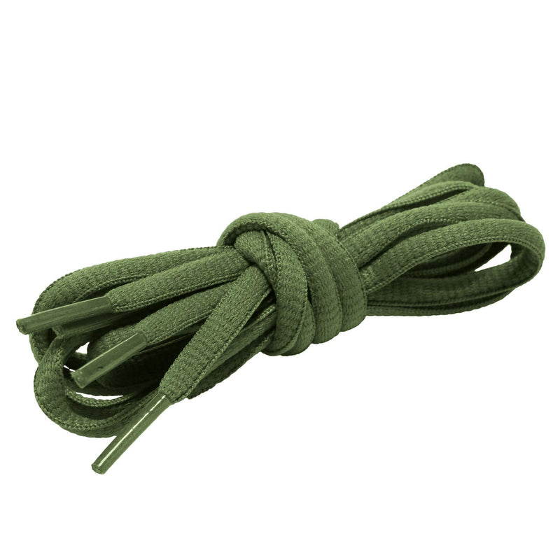 [Australia] - Shoelaces Oval Half Round 1/4" Shoes Lace (2 Pair)- for Sneakers and Casual shoes Shoelaces Replacements 27" inches (69 cm) Army Green 