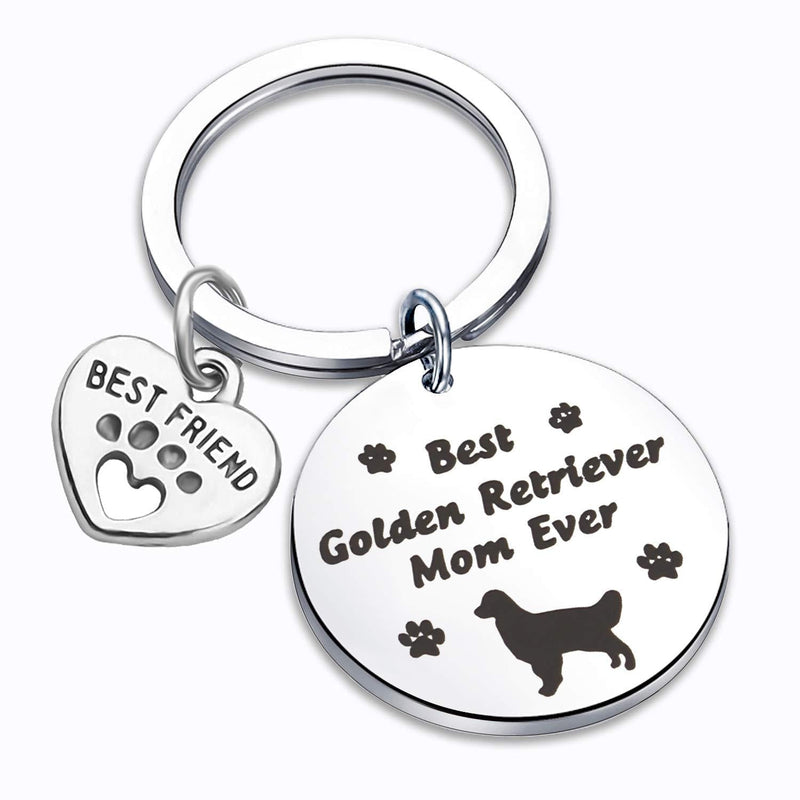 [Australia] - CWSEN Best Boxer Golden Mom Ever Keychain Dog Owner Gifts Dog Mom Key Ring Dog Lover Gifts Paw Print Jewelry Animal Pet Owner Rescue Gift 