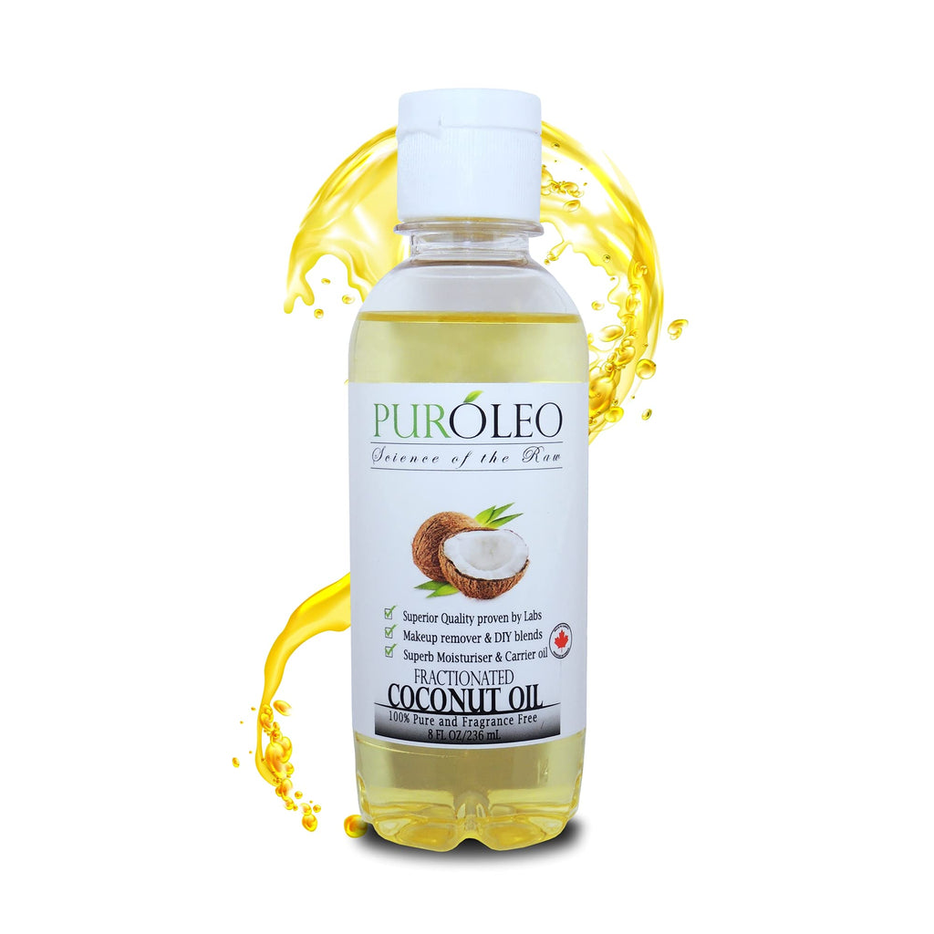 [Australia] - PURÓLEO Liquid Coconut Oil Fractionated Coconut Oil 8 Fl Oz- 100% Pure & Natural | MCT Oil Moisturizing Carrier Oil For Face, Skin & Hair 