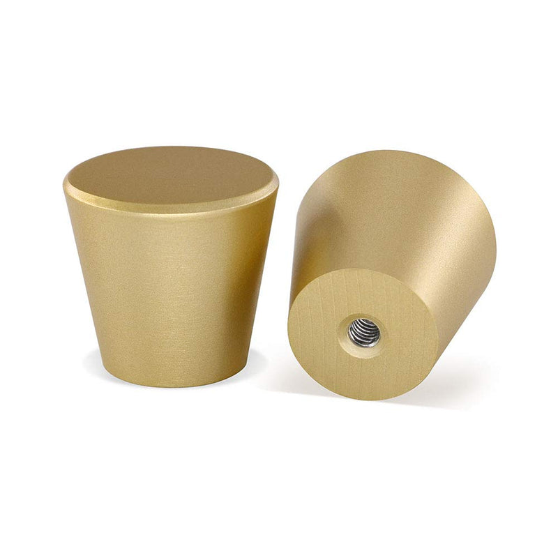 [Australia] - homdiy Brushed Brass Cabinet Knobs Gold Dresser Knobs-LS745GD Solid Round Drawer Knobs Gold Knobs for Dresser Drawers Gold Kitchen Cabinet Hardware 5 Pack 