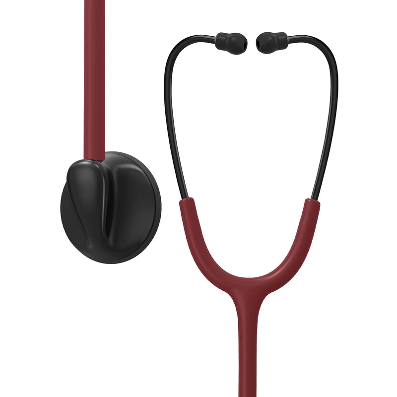 [Australia] - Clairre Single Head Stethoscope for Doctors/Nurses/Nursing Students, for Medical and Home Use (Burgundy Tube, Without EVA Case) Burgundy Tube 