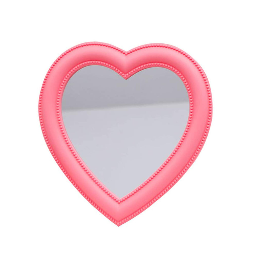 [Australia] - BinaryABC Heart Makeup Mirror Cosmetic Mirror Wall Desktop Mirror Bedroom Mirror (Pink) Pink 