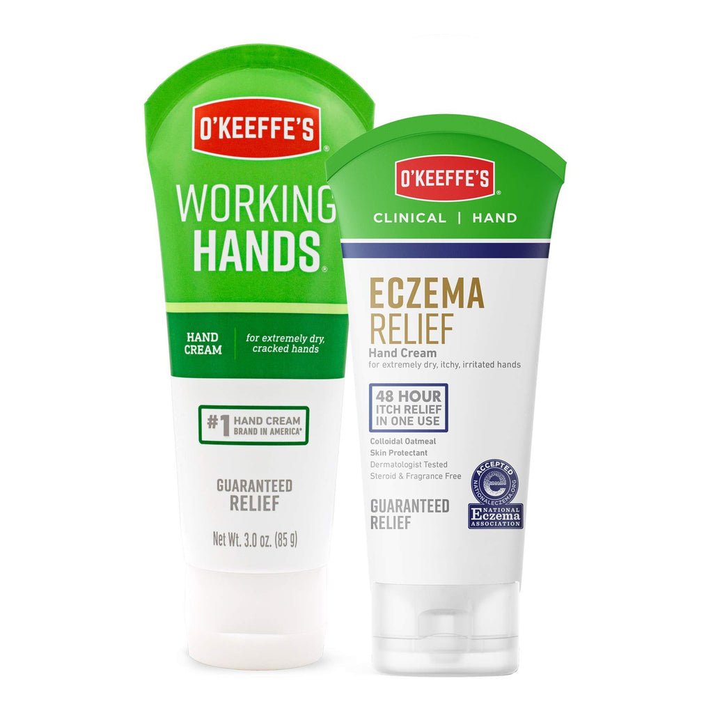 [Australia] - O'Keeffe's Working Hands Hand Cream 3 Ounce Tube and O'Keeffe's Eczema Relief Hand Cream, 2 Ounce Tube 