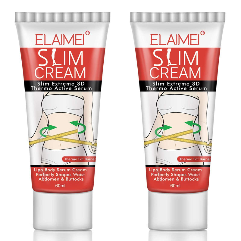 [Australia] - Hot Cream 2 Pack, Extreme Cellulite Slimming & Firming Cream, Body Fat Burning Massage Gel, Slim Cream for Shaping Waist, Abdomen and Buttocks 