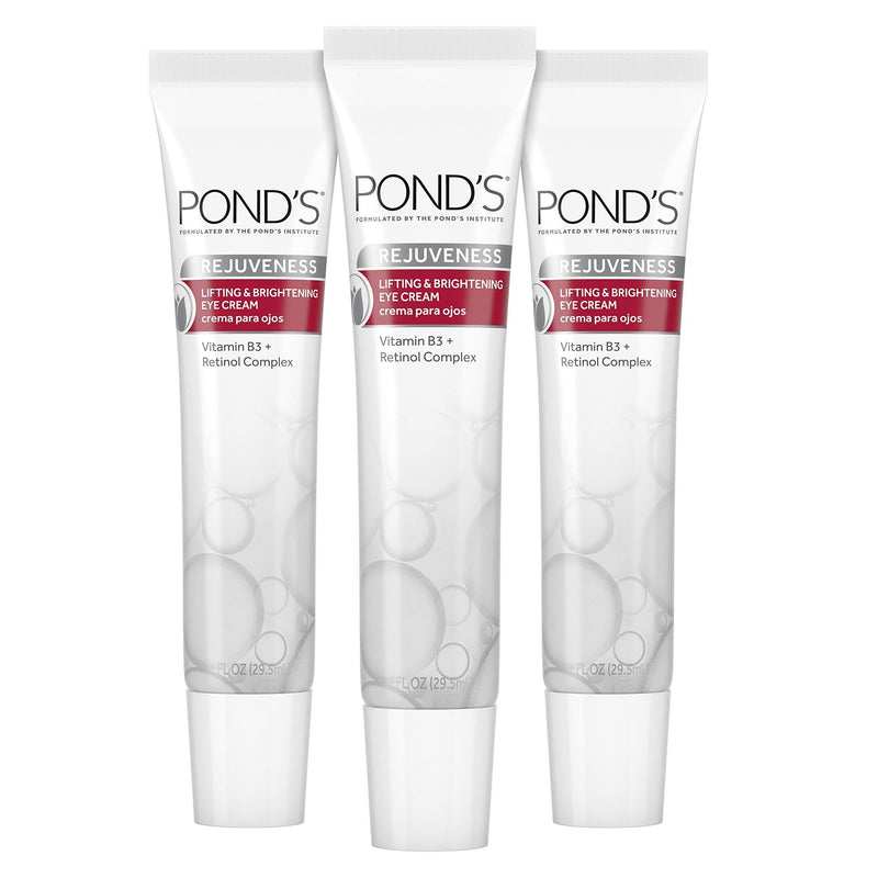 [Australia] - Pond's Brightening Eye Cream Visibly Reduces the Look of Wrinkles Rejuveness Eye Wrinkle Cream With Vitamin B3 and Retinol Complex oz 3 Count, 1 Ounce 