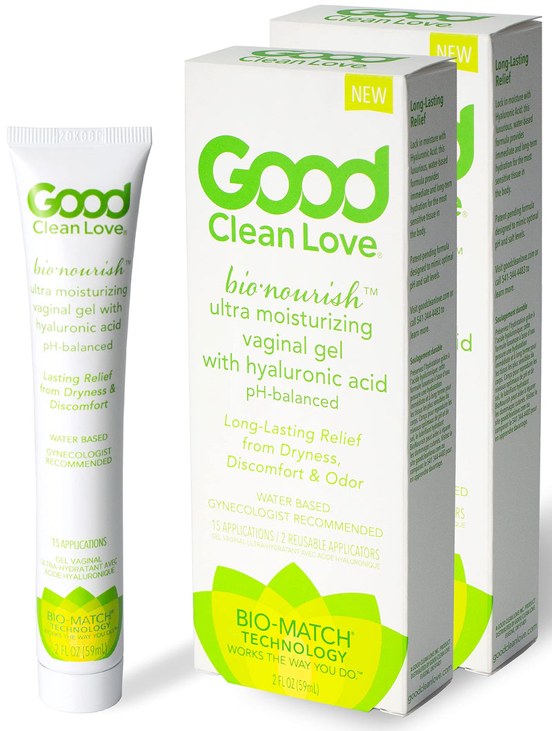 [Australia] - Good Clean Love BioNourish Ultra Moisturizing Vaginal Gel with Hyaluronic Acid, pH-Balanced & Water-Based, Long Lasting Relief from Dryness & Discomfort for Women, 2 Oz (2-Pack) 2-pack 