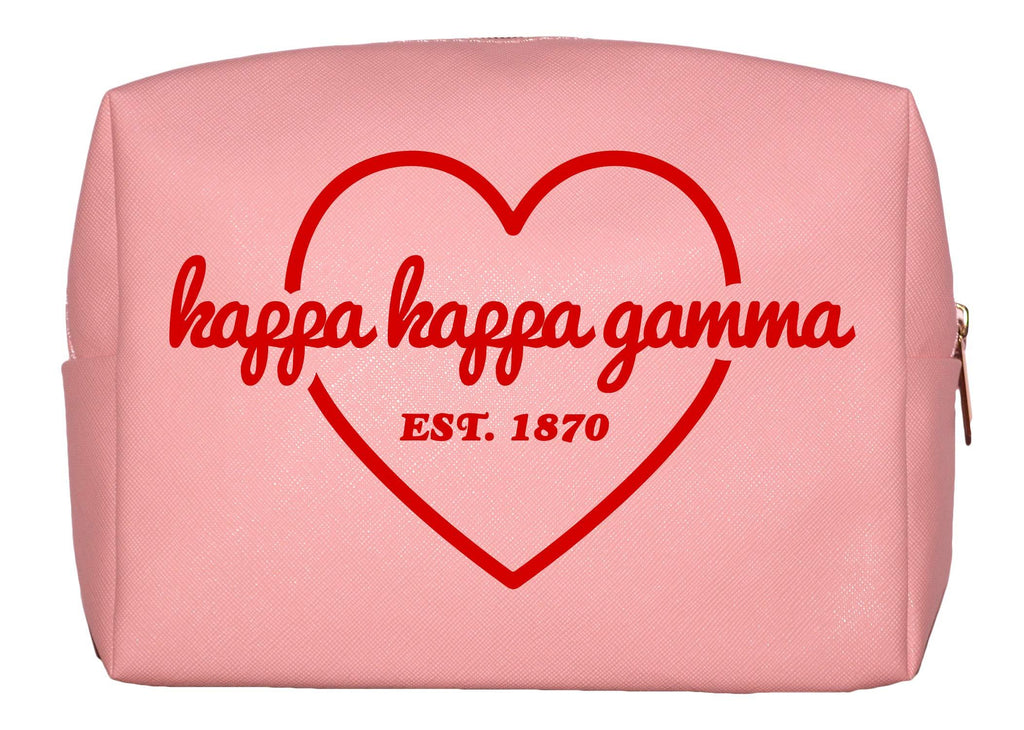 [Australia] - Kappa Kappa Gamma Sorority Pink Makeup Bag 