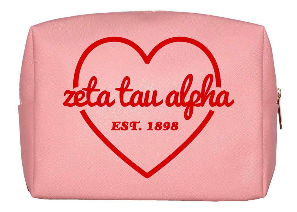 [Australia] - Zeta Tau Alpha Sorority Pink Makeup Bag 