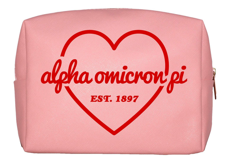 [Australia] - Alpha Omicron Pi Sorority Pink Makeup Bag 