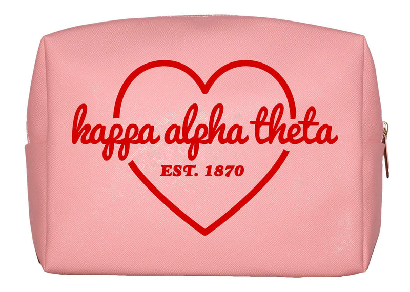 [Australia] - Kappa Alpha Theta Sorority Pink Makeup Bag 