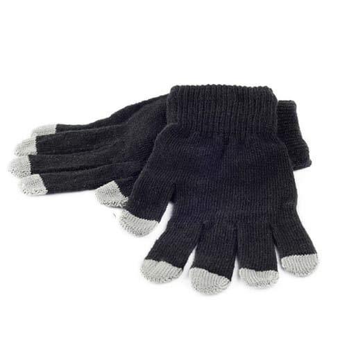 [Australia] - New Era pairs Touchscreen Gloves Stretch Knitted Texting Gloves Warm Windproof Solid Color Mittens For men and Women 1 Pair Black 