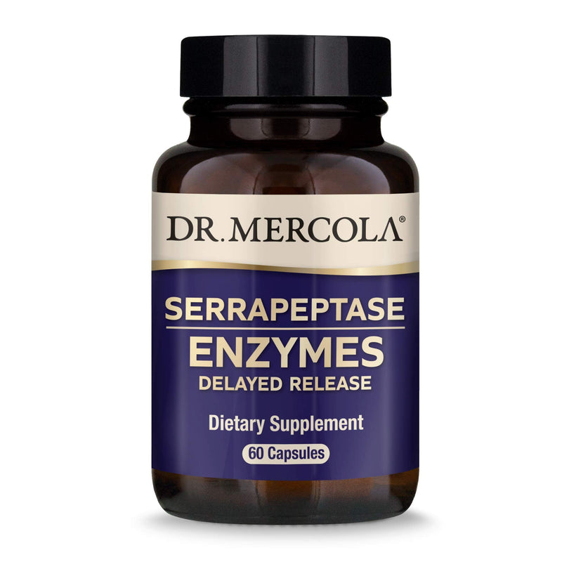 [Australia] - Dr. Mercola Serrapeptase Enzymes, 60 Servings (60 Capsules), Supports Overall Immune Health*, Non GMO, Soy Free, Gluten Free 