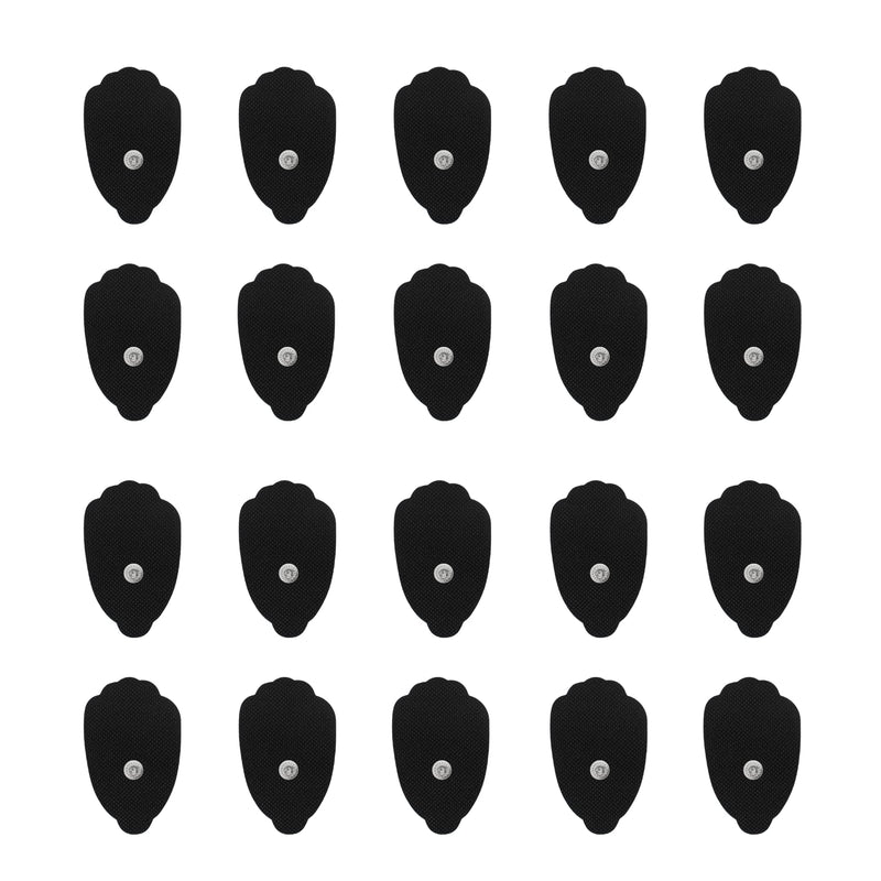 [Australia] - MedTens 20 Pads (10pairs) Tens Electrodes Replacements Pads for Tens Unit Snap Tens Unit Electrodes Replacement Massage Pads Latex Free,Black 